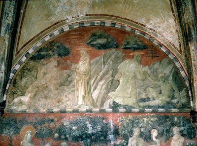 Genesis, creation of the animals and creation of adam - Fresco بواسطة باولو أوشيلو