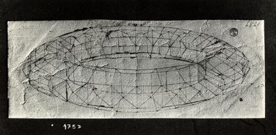 دراسة "mazzocchio" (قاعدة ملفوفة مبطنة للغطاء) (قلم وحبر على ورق) بواسطة باولو أوشيلو