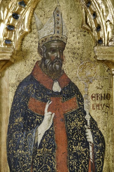 القديس هيرموليوس ، تفاصيل من 1630100 Polyptych من صلب المسيح مع القديسين بواسطة باولو فينيزيانو