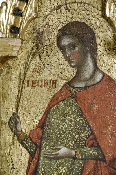 القديس تقلا ، تفاصيل من 1630100 Polyptych من صلب المسيح مع القديسين بواسطة باولو فينيزيانو