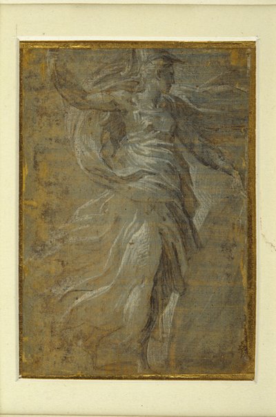 Minerva with a shield in her left hand, a lance in her right (metal-point on prepared yellowish ground) بواسطة بارميجيانينو