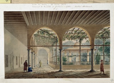 الاستشراق: دير درويش ونافورة. رسم لباسكال كوست (1787-1879) بواسطة باسكال كزافييه (بعد) كوست