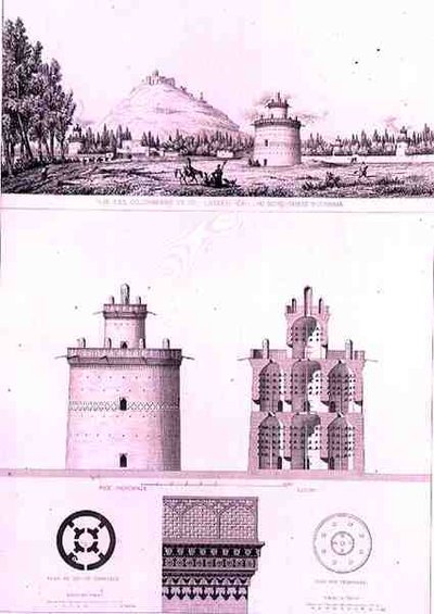عرض وتفاصيل Dovecot ، في أصفهان ، من "رحلة Pittoresque" من بلاد فارس ، نقش بواسطة كلود سوفاجوت (1832-1885) نشره Lemercier ، باريس بواسطة باسكال كزافييه (بعد) كوست