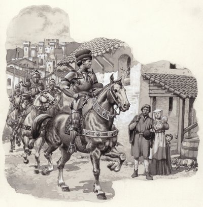 سيجيسموندو مالاتيستا، مرتزق إيطالي (غواش على ورق) بواسطة بات (1907-95) نيكول