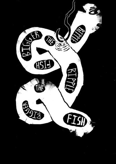 دودة، 2014 (حبر) بواسطة بات ماكدونالد