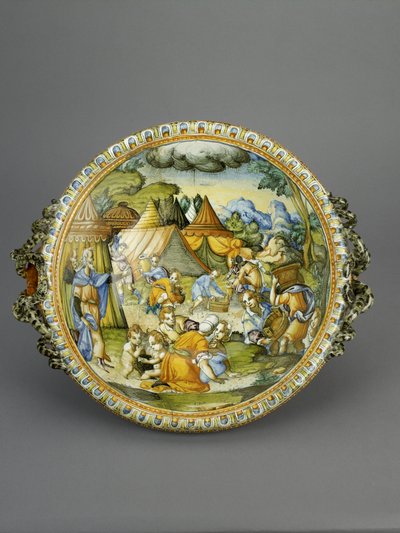 حوض مع تجمع مناع ، ربما أوربينو ، c.1600-20 (مايوليكا) بواسطة Patanazzi Workshop