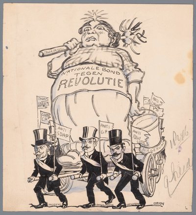 تعويم العصبة الوطنية ضد الثورة بواسطة Patricq Kroon (signed by artist)