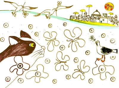 منظر طبيعي، 2021 (حبر على ورق؛ ) بواسطة باتريسيا لا بورتا