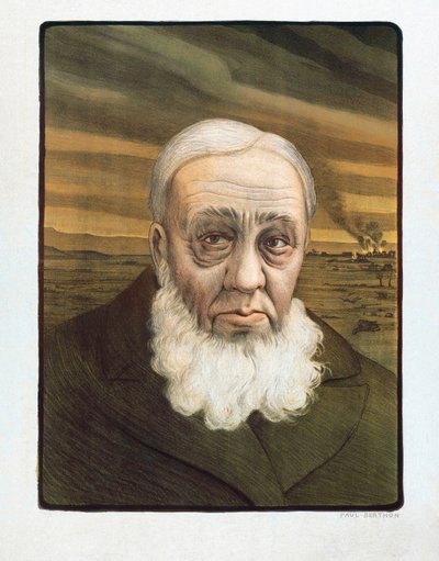 بورتريه بول كروجر (1825-1904) (نقش) بواسطة بول (بعد) بيرثون