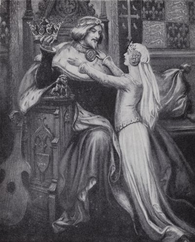 King Richard II with the young Isabella of Valois (litho) بواسطة بول (بعد) هاردي