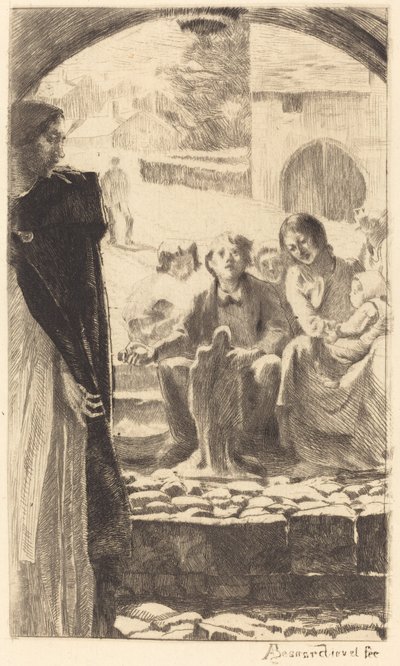 بيير يقلد العذراء من بوابة كنيسة مارلي بيير كوبي لا فييرج ... ، 1885. بواسطة بول ألبرت بيسنارد
