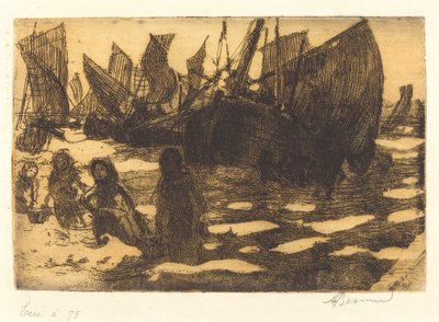 قوارب صيد صغيرة من Berck Petites Pêcheuses de Berck ، 1897. بواسطة بول ألبرت بيسنارد