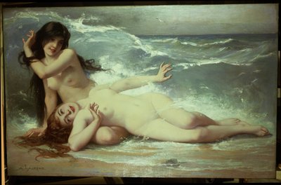 اصطياد الأمواج (زيت على قماش) بواسطة Paul Albert Laurens