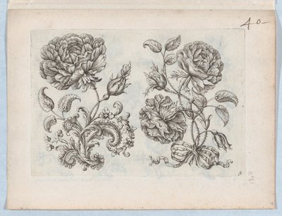 سلسلة من الزخارف الزهرية الصغيرة ، اللوحة 5 ، كاليفورنيا. 1670-85. ، كاليفورنيا. 1670-85. بواسطة بول أندرويت دو سيرسو