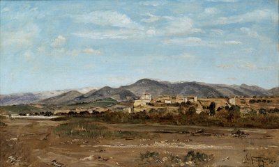 قرية لوريس ، في فوكلوز على ضفاف نهر دورانس ، 1868 بواسطة بول كاميل جويجو