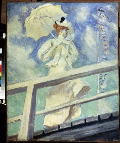 امرأة باللون الأبيض. لوحة بول سيزار حلو (1859-1927). زيت على قماش الانطباعية. الحجم: 82x66 سم. متحف بوشكين ، موسكو بواسطة بول سيزار هيليو
