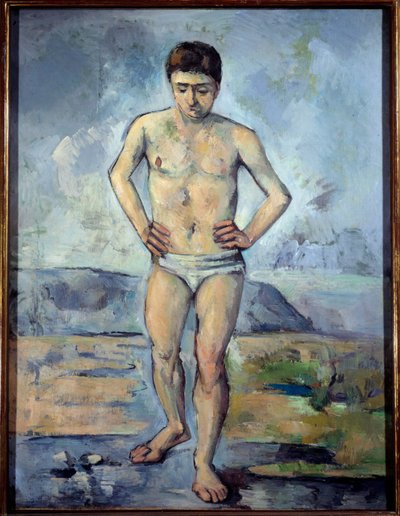 لوحة Bather بواسطة Paul Cezanne (1839-1906) 1885 صن. 1،27x0،96 م نيويورك ، متحف الفن الحديث بواسطة بول سيزان
