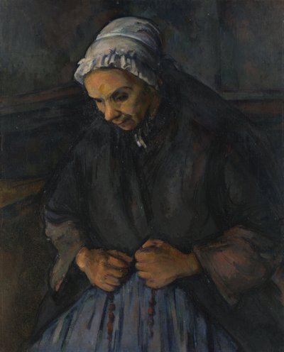 امرأة عجوز مع مسبحة ، ج. 1895 بواسطة بول سيزان