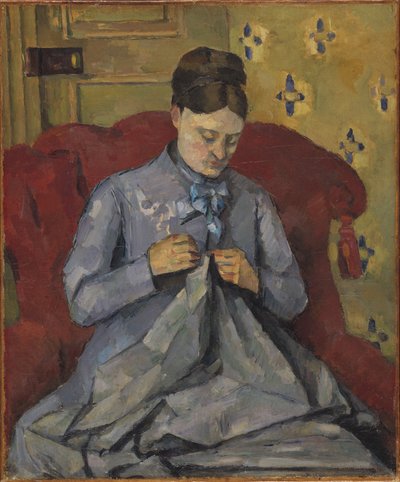 صورة زوجة الفنانين 1877 بواسطة Paul Cézanne