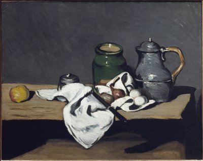 Still life with a kettle - oil on canvas بواسطة بول سيزان