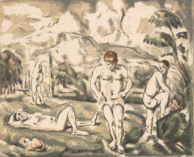 السباحون الكبار The Large Bathers ، كاليفورنيا. 1898. ، كاليفورنيا. 1898. بواسطة بول سيزان