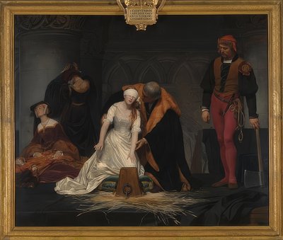 إعدام السيدة جين غراي. 1833 بواسطة بول ديلاروش