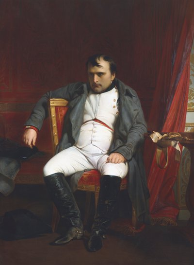 نابليون في فونتينبلو خلال التنازل الأول - 31 مارس 1814 ، 1845 بواسطة بول ديلاروش