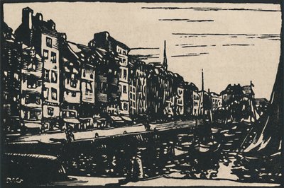 "Honfleur - الحوض القديم" ، 1919 بواسطة بول إيلي جيرنيز
