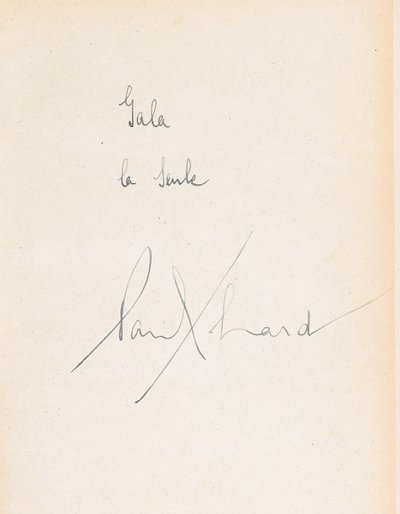 التفاني المكتوب بخط اليد في شعر الحب بواسطة بول إلوارد