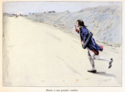 خاض Desaix معركته الأولى: قام Charles Antoine Desaix de Veygoux (1768-1800) بإلقاء القبض على سجين في Landau في der Pfalz (ألمانيا) أثناء انسحاب الجيش - رسم لإيميل بوتيني (1853-1929) في "Hoche-Marceau-Desaix" بواسطة ثيودور كاهو (1854-1928) - Pr بواسطة بول إميل بوتيني