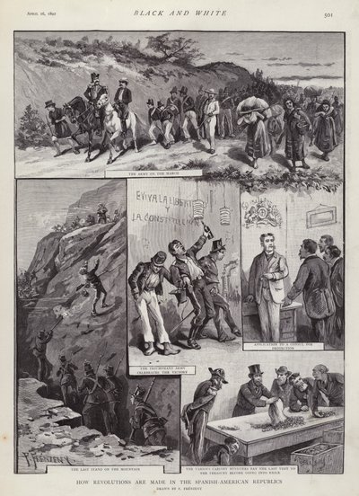 Revolutions in Latin America (litho) بواسطة بول فرنزيني