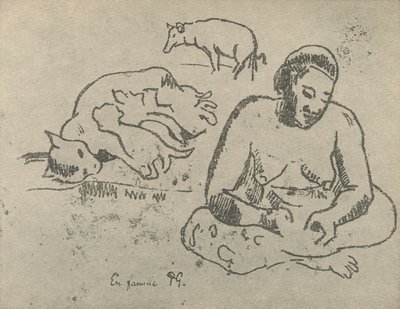 في المنزل ، 1936 بواسطة بول غوغان