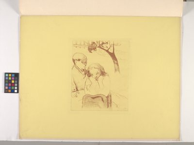 البؤس البشري 1889 (زنكغراف على ورق منسوج أصفر كناري) بواسطة بول غوغان