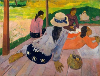 La Sieste - رسم بول غوغان (1848-1903) بواسطة بول غوغان