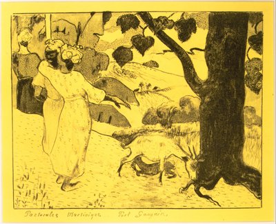 Martinique Pastorals ، من جناح Volpini: Dessins lithographiques ، 1889. ، 1889. بواسطة بول غوغان