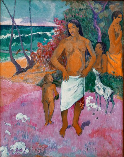 لوحة العائلة التاهيتية بواسطة Paul Gauguin (1848-1903) 1902 Dim. 73x92 سم نيويورك ، مجموعة خاصة بواسطة بول غوغان