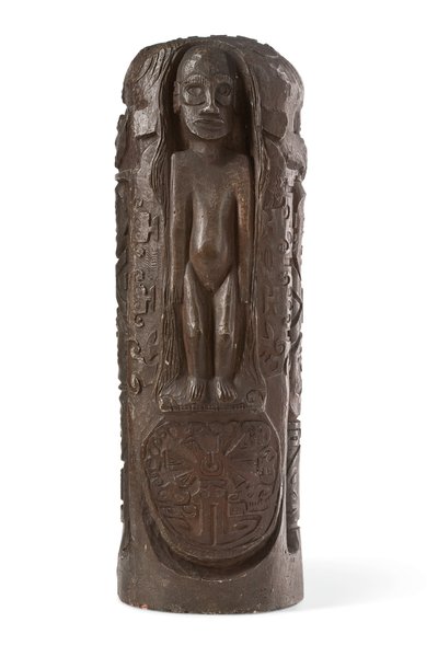 الطوطم التاهيتي للمسيح على الصليب ، بعد عام 1894 (جص مغطى) بواسطة بول غوغان