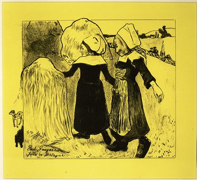 أفراح بريتاني ، من جناح Volpini: Dessins lithographiques ، 1889. ، 1889. بواسطة بول غوغان