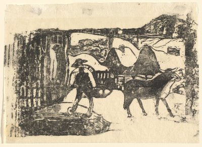 The Ox Cart (Le char a boeufs) بواسطة بول غوغان