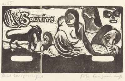 صفحة العنوان لـ Le Sourire ، عنوان الابتسامة ، في عام 1895 أو بعده. بواسطة بول غوغان