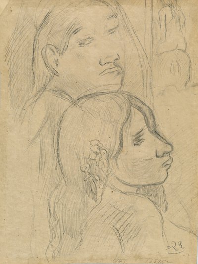 اثنان من Marquesans [ظهر] ، ج. 1902. بواسطة بول غوغان