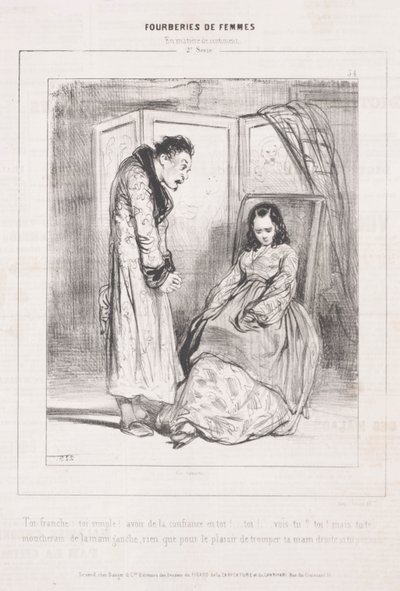 Fourberies de Femmes: في مسائل المشاعر ، 1842. بواسطة بول جافارني