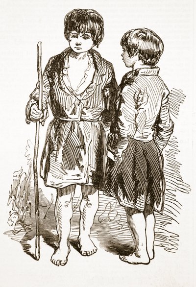 الأولاد من ايونا ، من "أخبار لندن المصورة" ، 1849 بواسطة بول جافارني