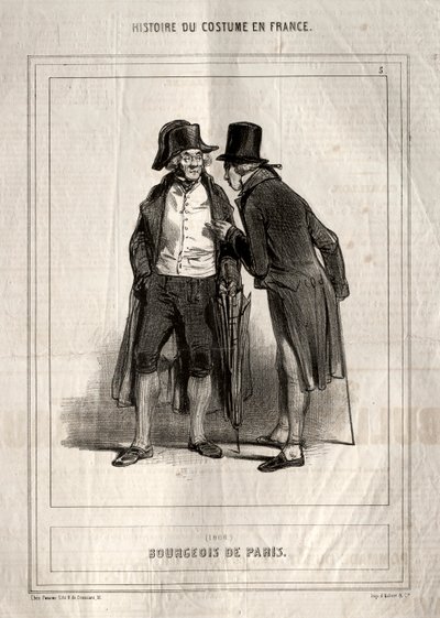 تاريخ الأزياء في فرنسا: Bourgeois de Paris ، 1843. بواسطة بول جافارني