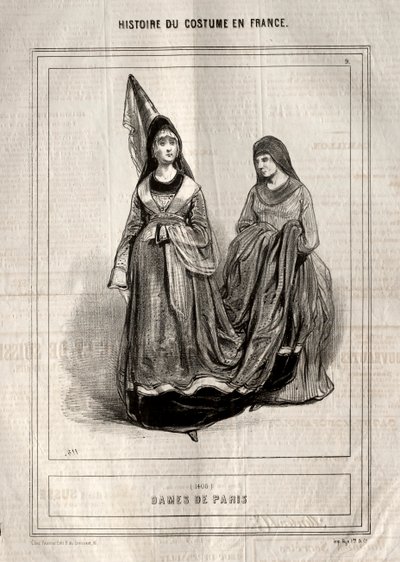 تاريخ الأزياء في فرنسا: Dames de Paris ، 1843. بواسطة بول جافارني
