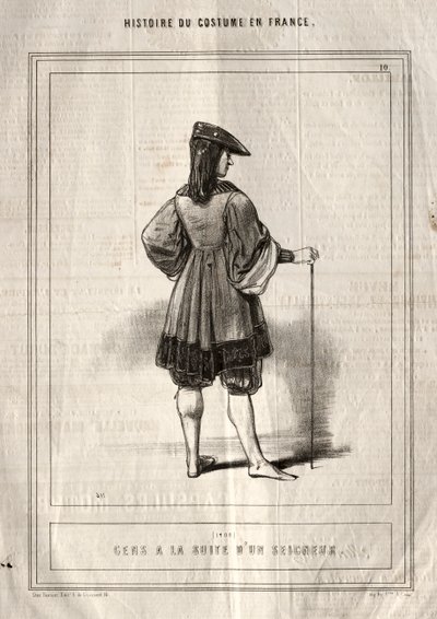 تاريخ الأزياء في فرنسا: الأشخاص الذين يتبعون ربًا ، 1843. بواسطة بول جافارني