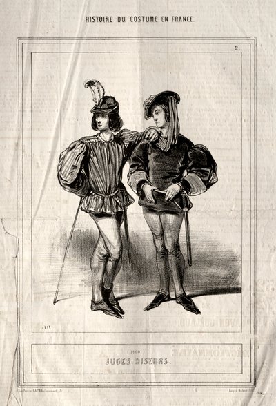 تاريخ الأزياء في فرنسا: Judges Sayers ، 1843. بواسطة بول جافارني