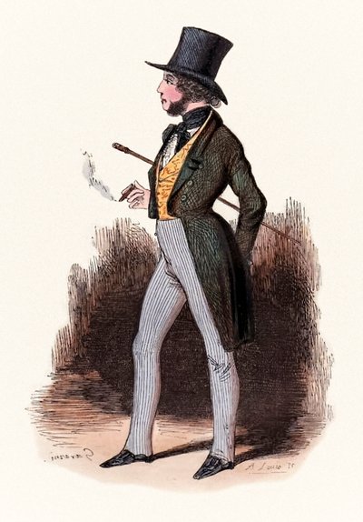 رسم إيضاحي من "Le Sportsman Parisien" [الرجل الرياضي الباريسي] بقلم رودولف دورنانو (1861-1865) بواسطة بول جافارني