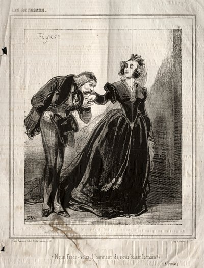 الممثلات: سنفعل لك شرف تقبيل أيدينا ، 1843. بواسطة بول جافارني