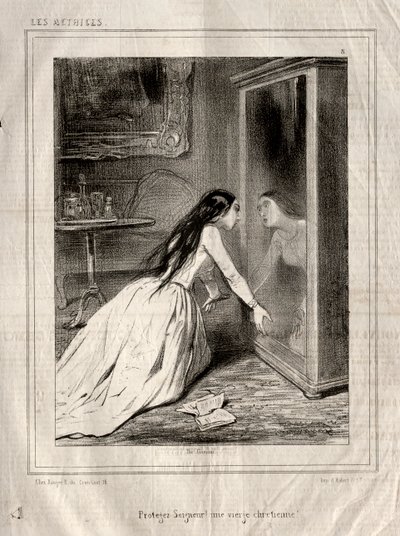 الممثلات: احموا الرب! عذراء مسيحية ، 1843. بواسطة بول جافارني
